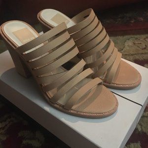 Dolce Vita Lorna Blush Leather High Heel Sandals